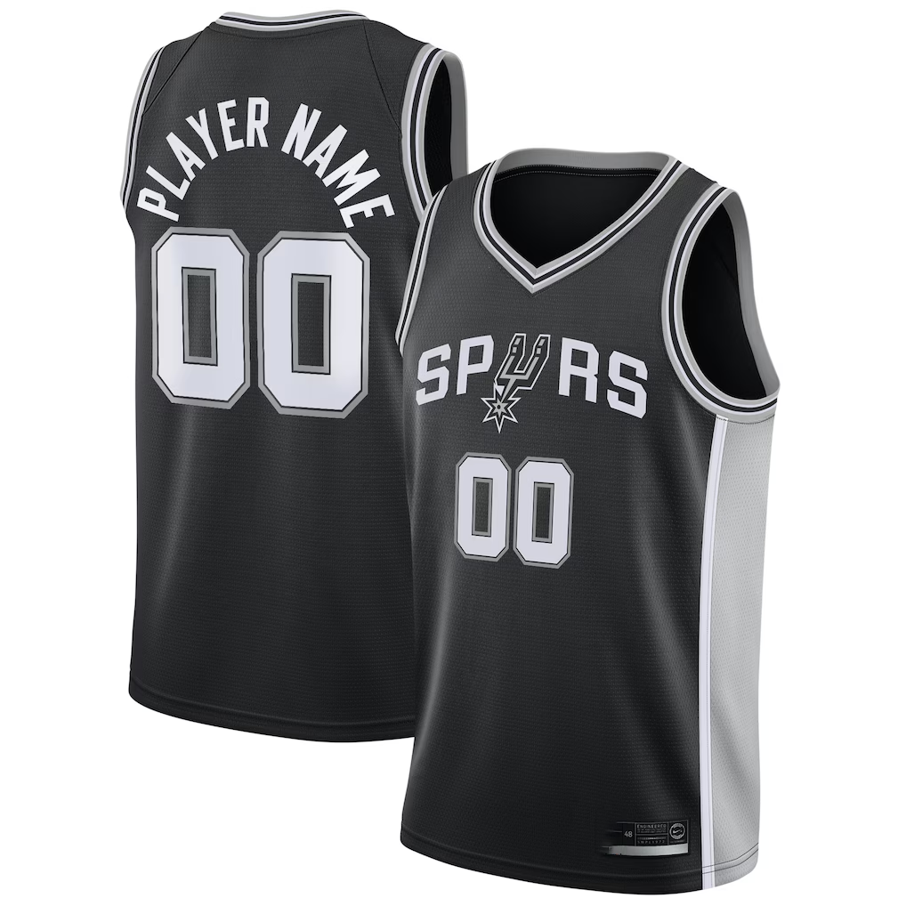 Elroe Custom SA.Spurs Black Swingman Jerseys - Icon Edition