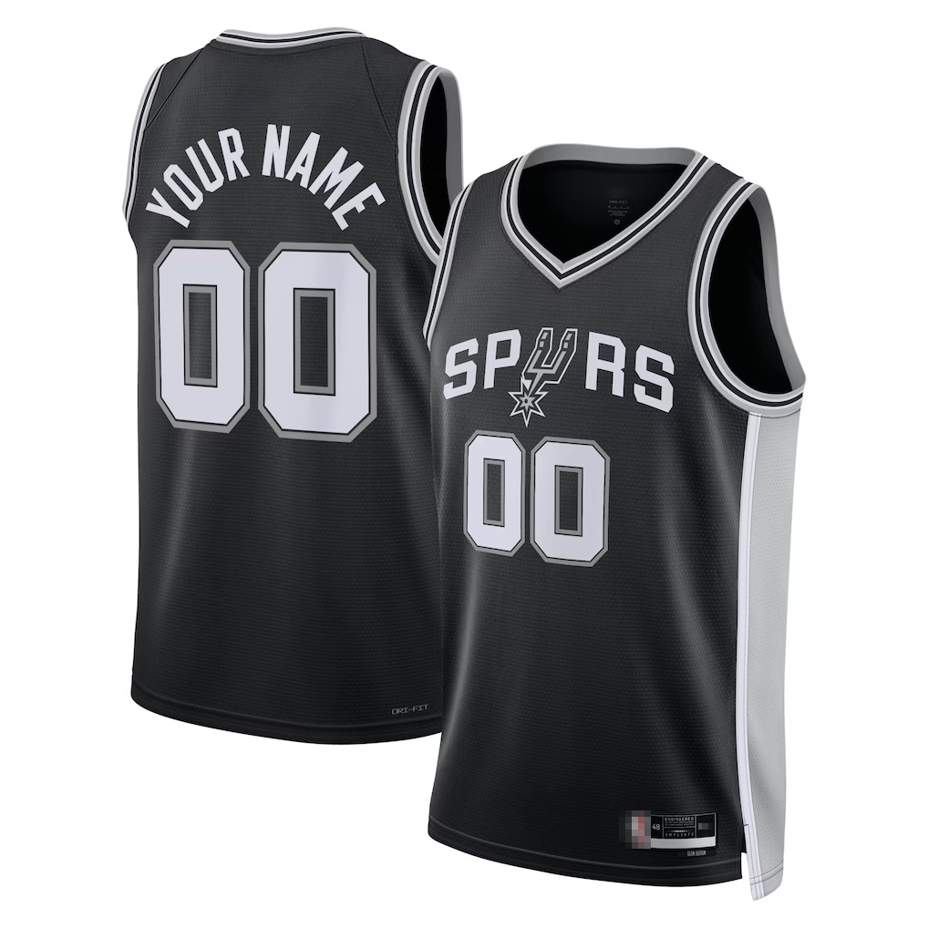 Elroe Custom SA.Spurs Black Swingman Jerseys - Icon Edition