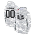 Elroe Custom SF.49ers Arctic Camo Limited Salute to Service Pullover Hoodies Game Any Name & Numbers Stitched Jerseys