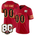 Elroe Custom SF.49ers Red Limited 80th Rivalries Collection Home Game Any Name & Numbers Stitched Jerseys