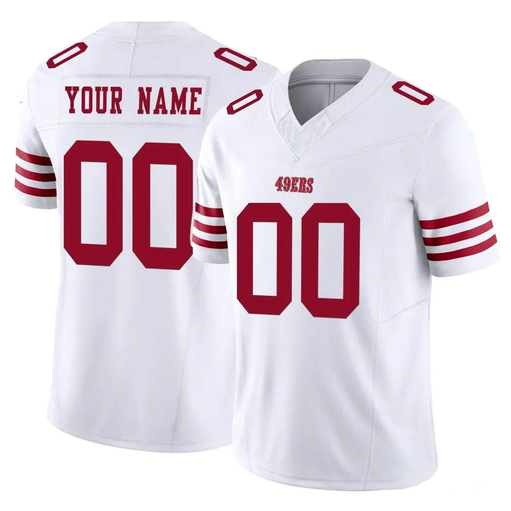 Elroe Custom SF.49ers White Limited Vapor F.U.S.E. Home Game Any Name & Numbers Stitched Jerseys