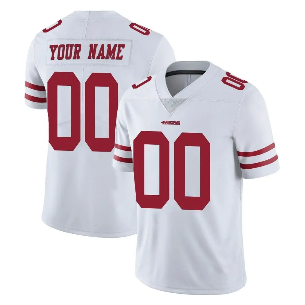 Elroe Custom SF.49ers White Limited Vapor Untouchable Home Game Any Name & Numbers Stitched Jerseys