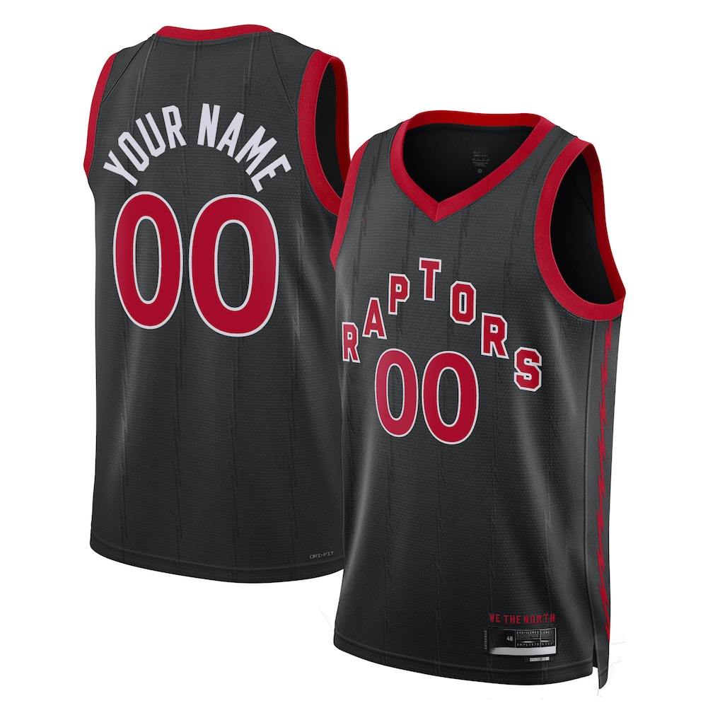 Elroe Custom T.Raptors Black 2022-23 Swingman Jerseys - Statement Edition