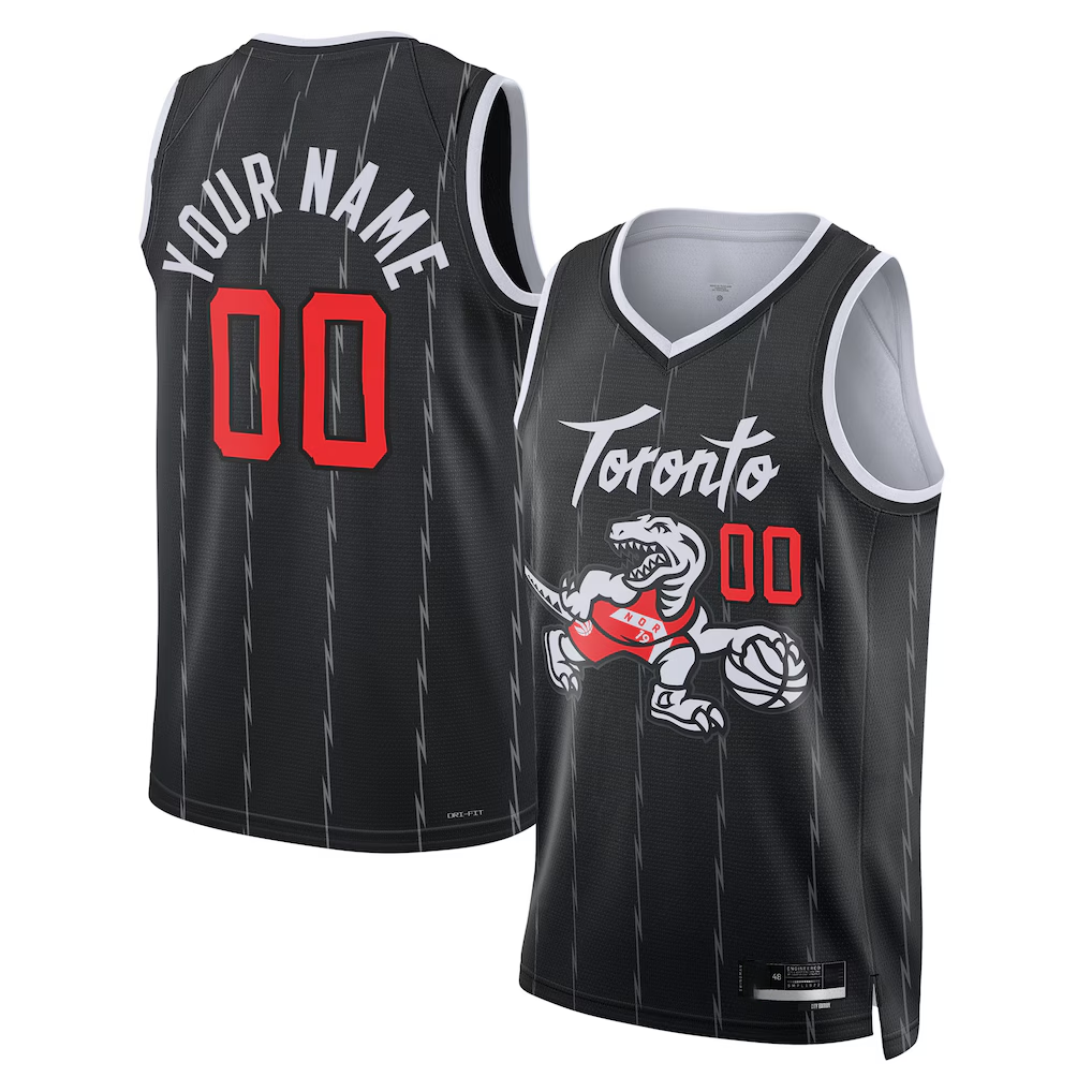 Elroe Custom T.Raptors Black 2025-26 City Edition Swingman Jerseys