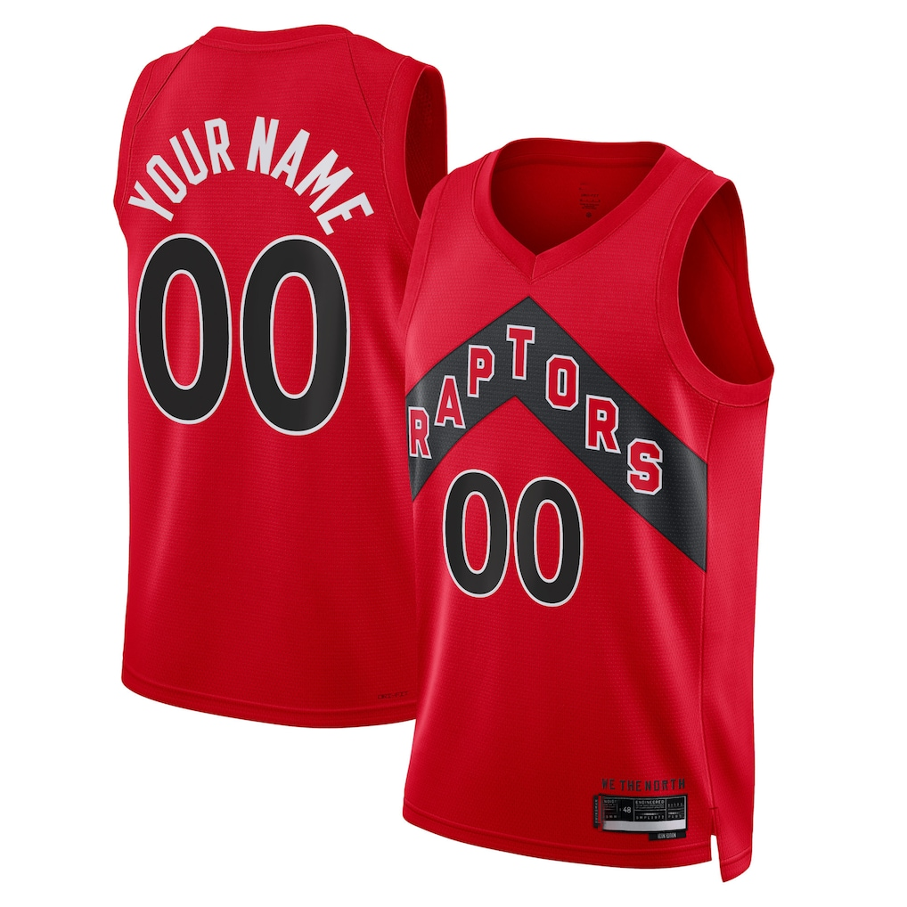 Elroe Custom T.Raptors Red Swingman Jerseys - Icon Edition