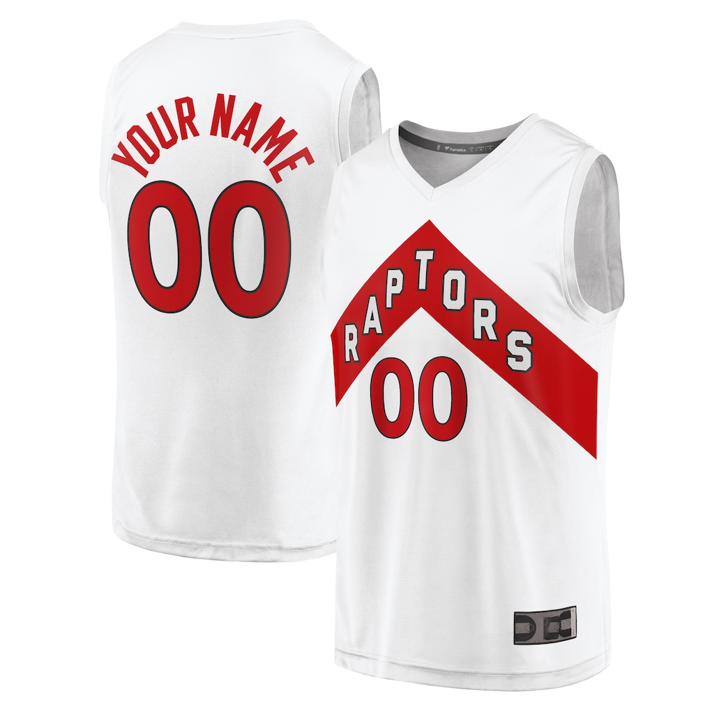 Elroe Custom T.Raptors White Fast Break Custom Replica Jerseys - Association Edition