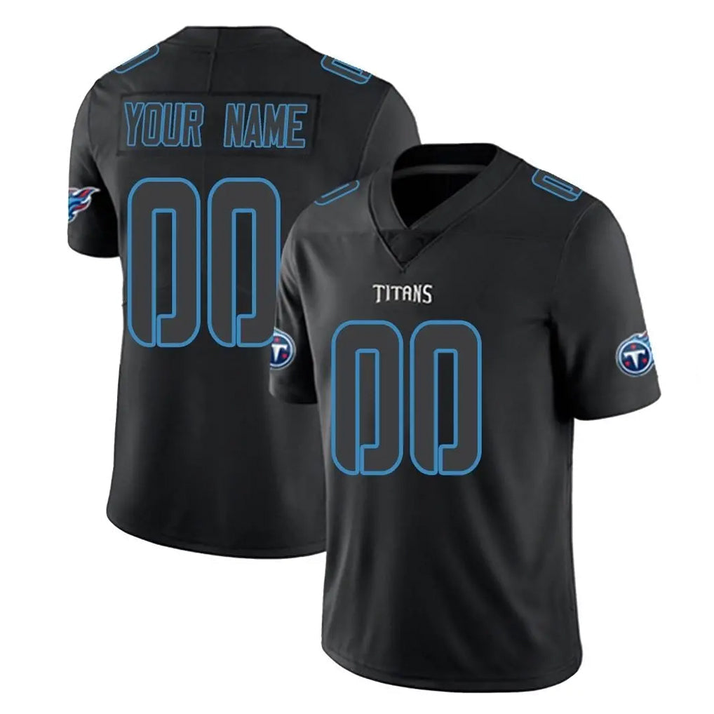 Elroe Custom T.Titans Black Impact Limited Home Game Any Name & Numbers Stitched Jerseys