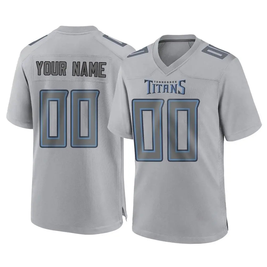 Elroe Custom T.Titans Gray Atmosphere Fashion Home Game Any Name & Numbers Stitched Jerseys