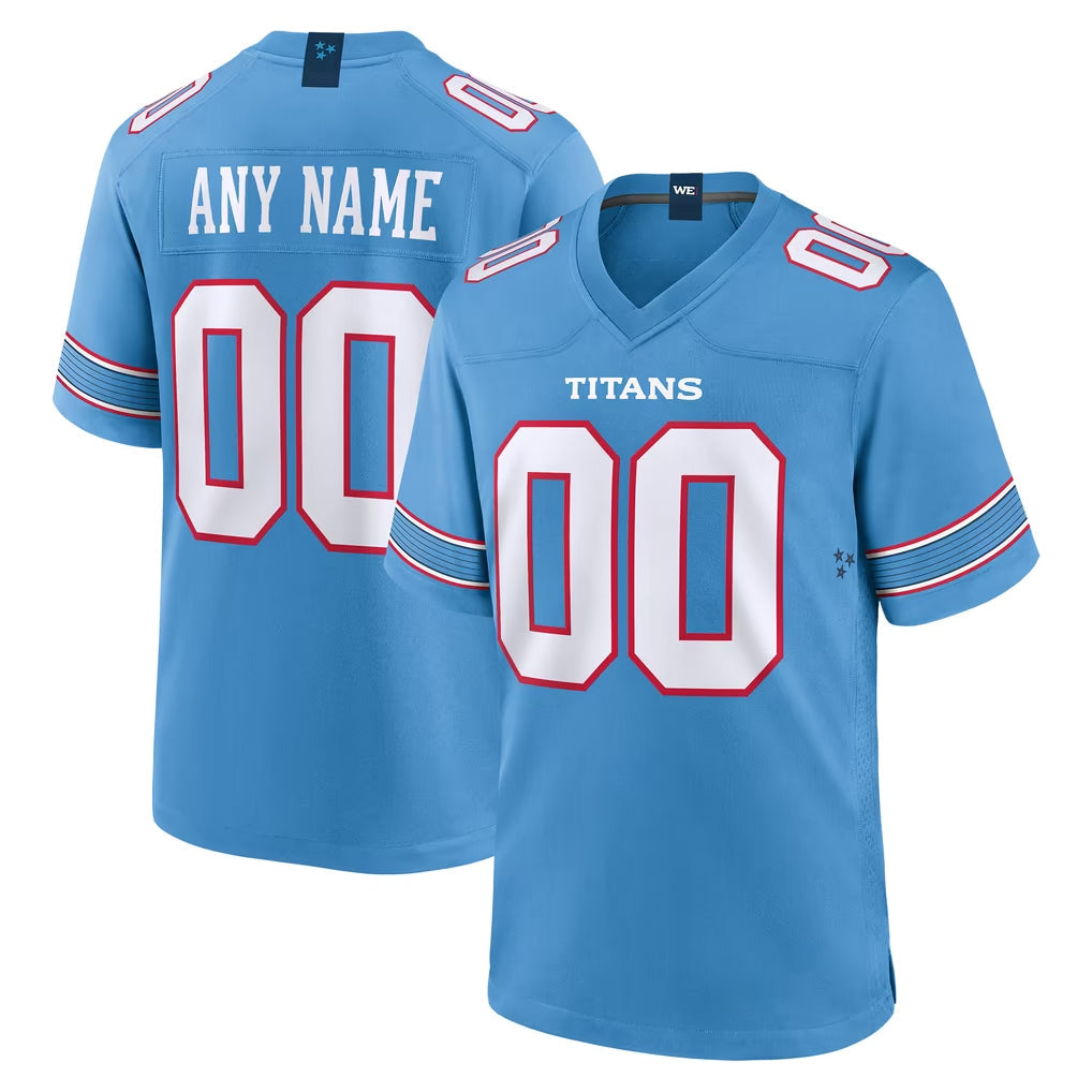 Elroe Custom T.Titans Light Blue 2026 Game Home Any Name & Numbers Stitched Jerseys