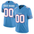 Elroe Custom T.Titans Light Blue Team Vapor F.U.S.E. Limited Home Game Any Name & Numbers Stitched Jerseys