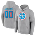 Elroe Custom T.Titans Light Gray LOGO Pullover Hoodies Home Game Any Name & Numbers Stitched Jerseys