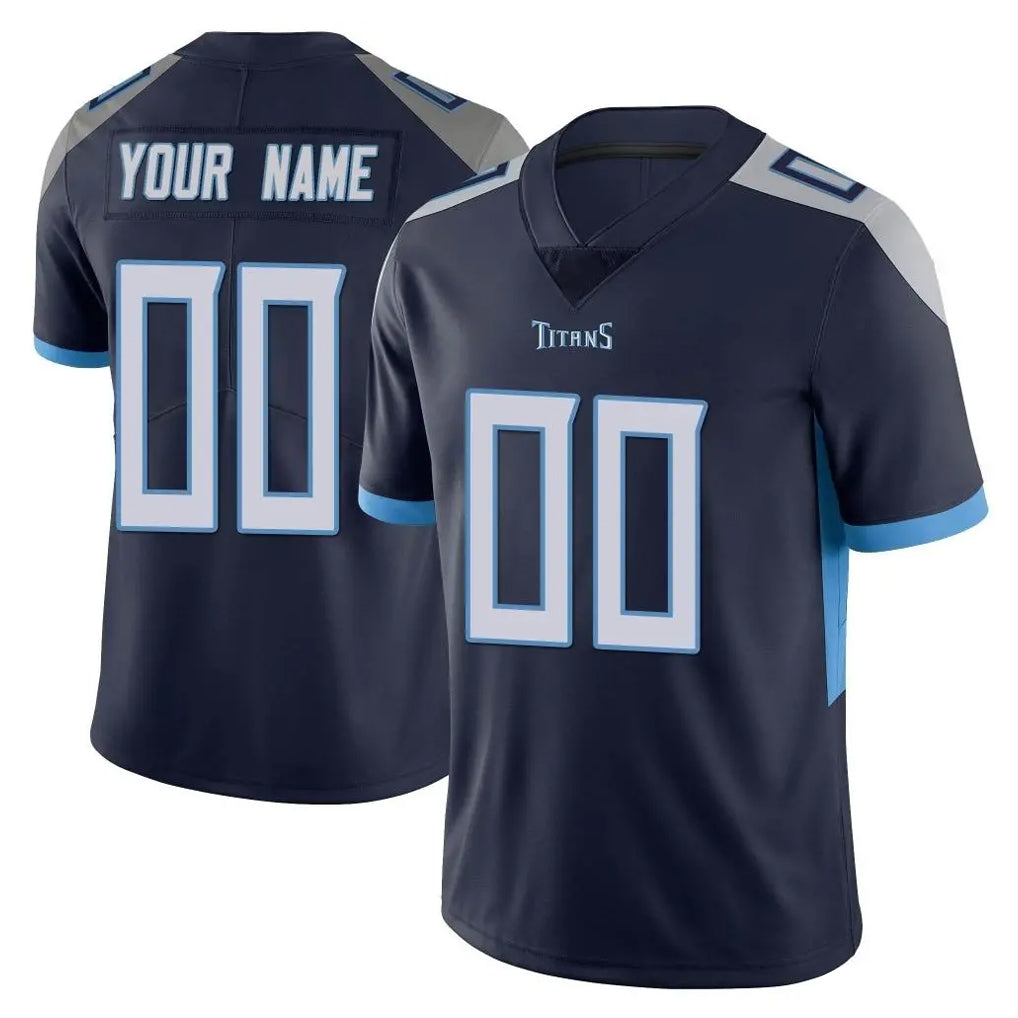 Elroe Custom T.Titans Navy Limited Vapor Untouchable Home Game Any Name & Numbers Stitched Jerseys