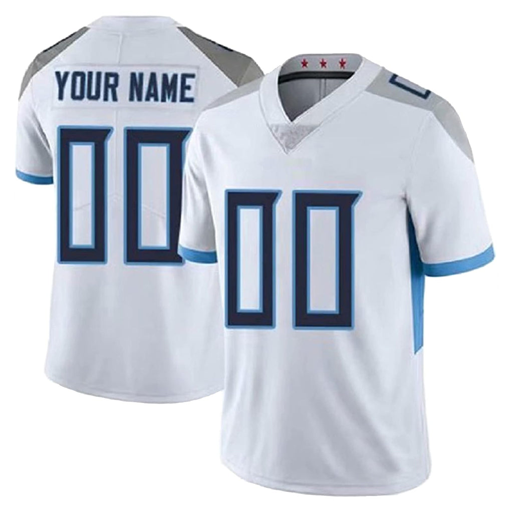 Elroe Custom T.Titans White 2025 Vapor Limited Home Game Any Name & Numbers Stitched Jerseys