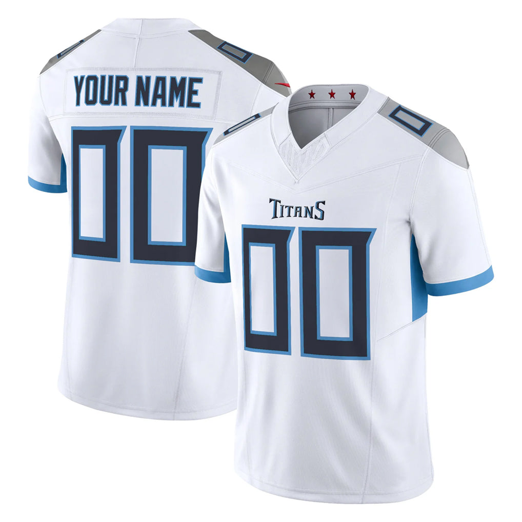 Elroe Custom T.Titans White Vapor F.U.S.E. Limited Home Game Any Name & Numbers Stitched Jerseys