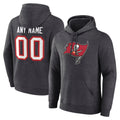Elroe Custom TB.Buccaneers Gray LOGO Pullover Hoodie Home Game Any Name & Numbers Stitched Jerseys