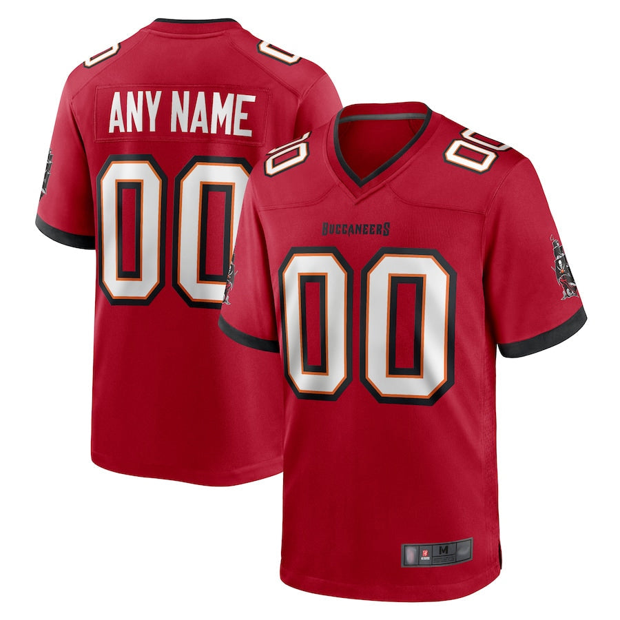 Elroe Custom TB.Buccaneers Red Replica Game Stitched Jerseys
