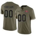 Elroe Custom TB.Buccaneers Salute To Service Olive Stitched Jerseys