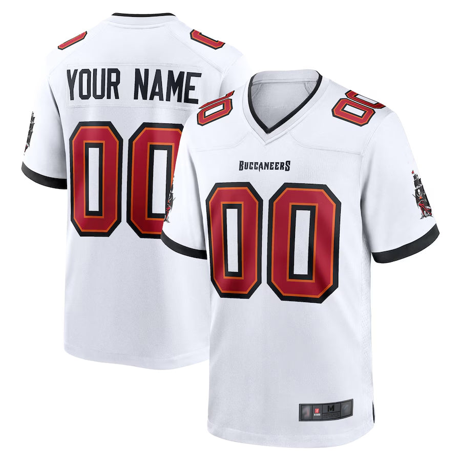 Elroe Custom TB.Buccaneers White Replica Game Stitched Jerseys