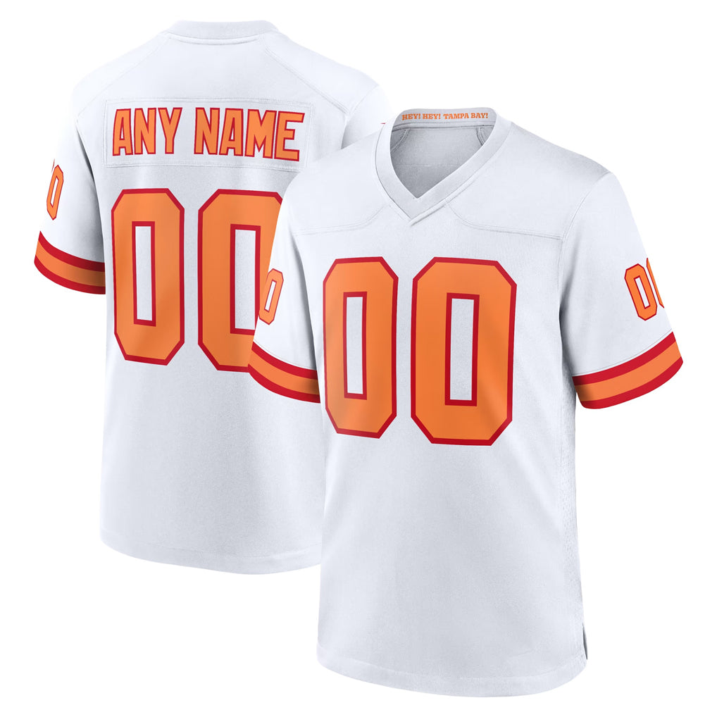 Elroe Custom TB.Buccaneers White '76 Home Game Any Name & Numbers Stitched Jerseys