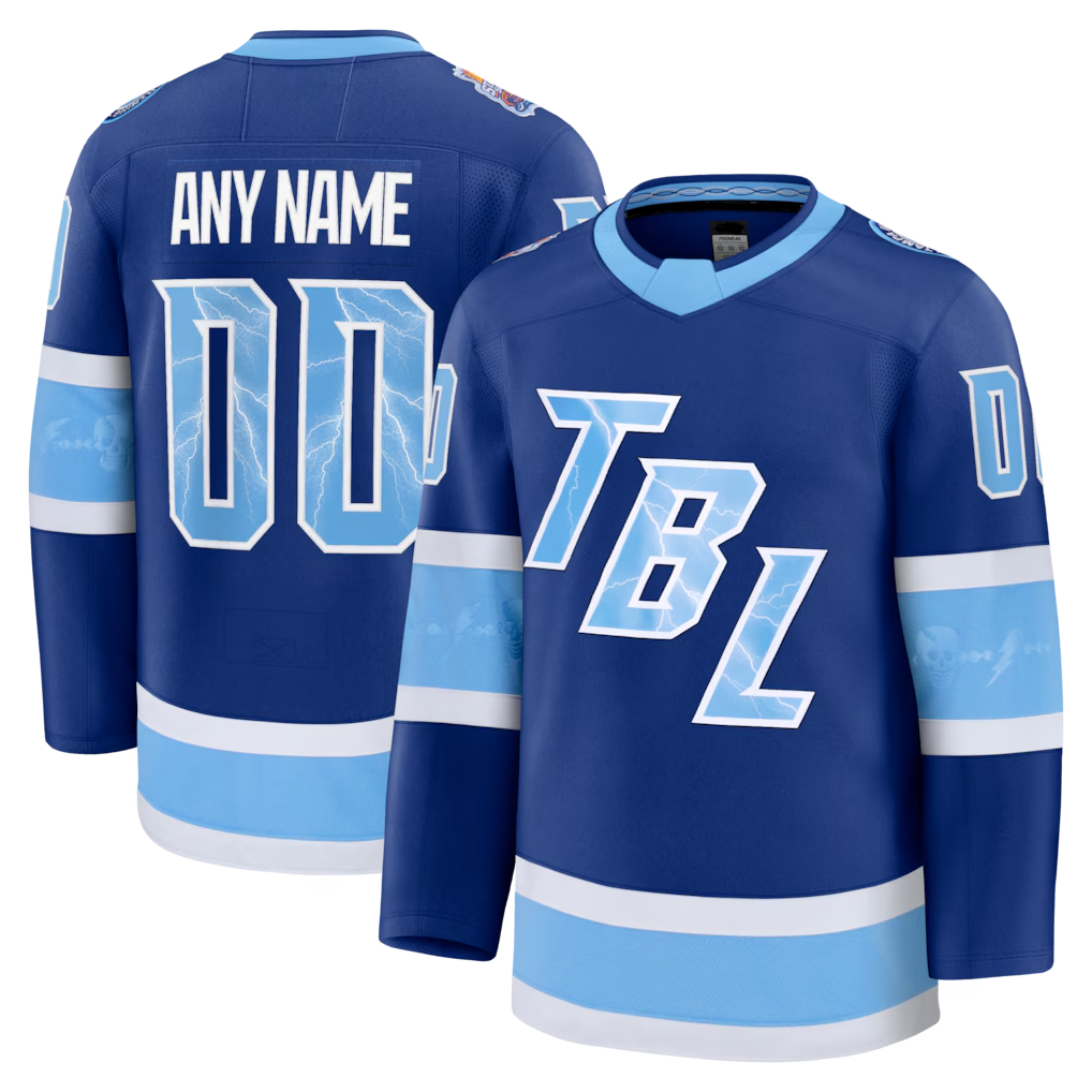 Elroe Custom TB.Lightning Blue 2026 Stadium Series Premium Jerseys