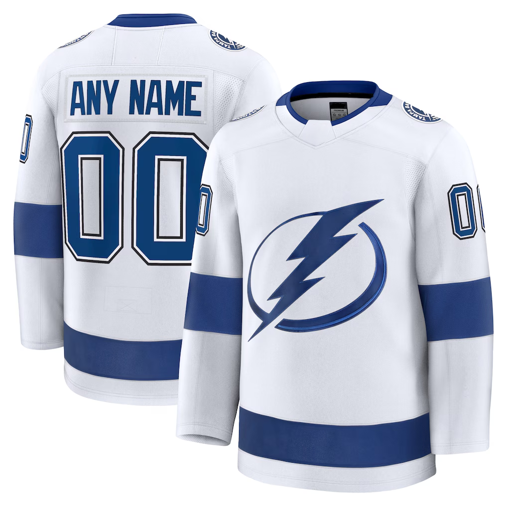 Elroe Custom TB.Lightning White Away Premium Jerseys