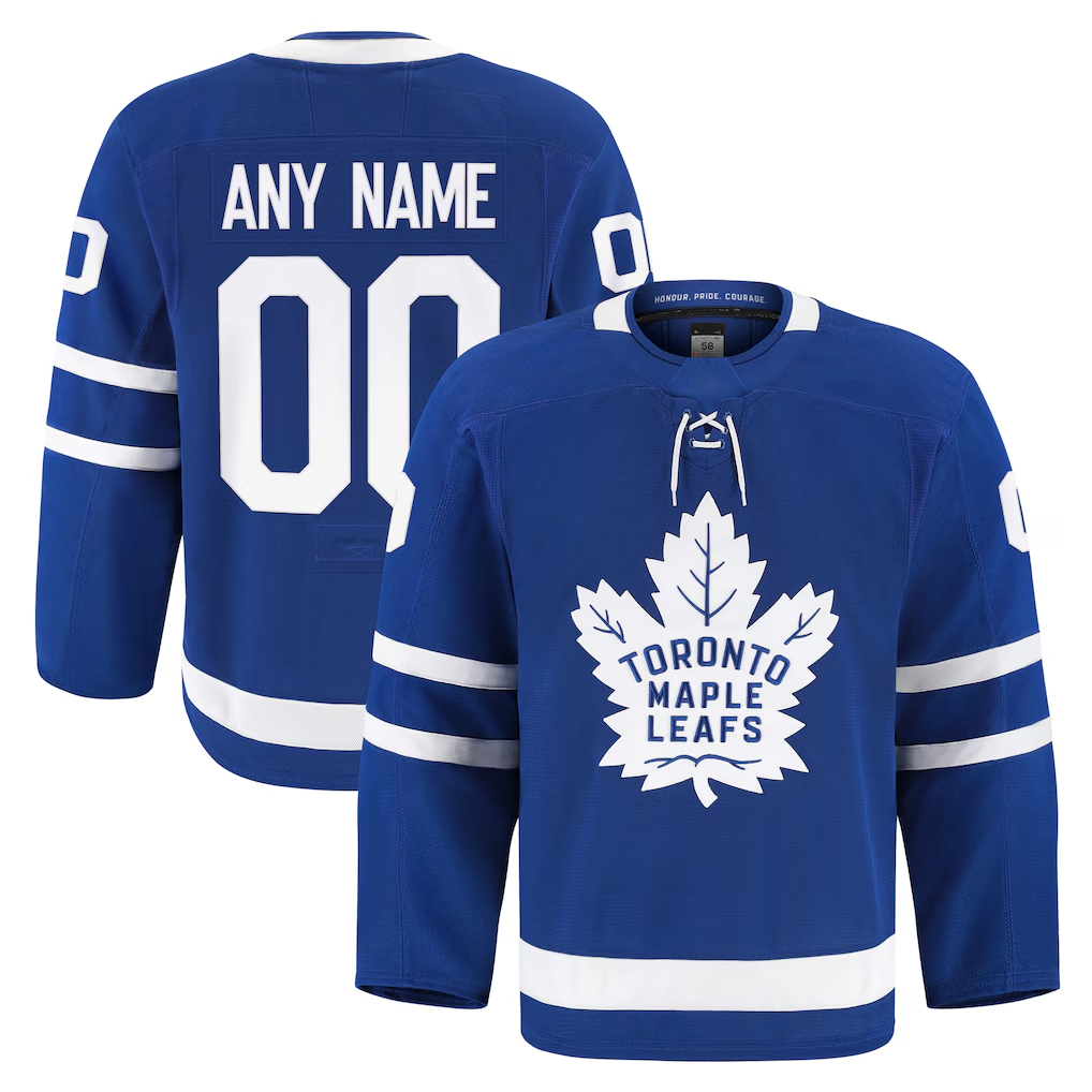 Elroe Custom T.Maple Leafs Blue Home Authentic Pro Jerseys