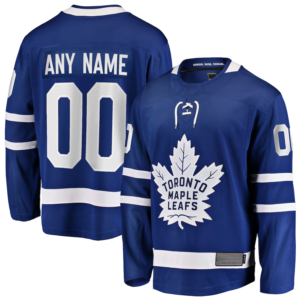 Elroe Custom T.Maple Leafs Blue Home Breakaway Jerseys