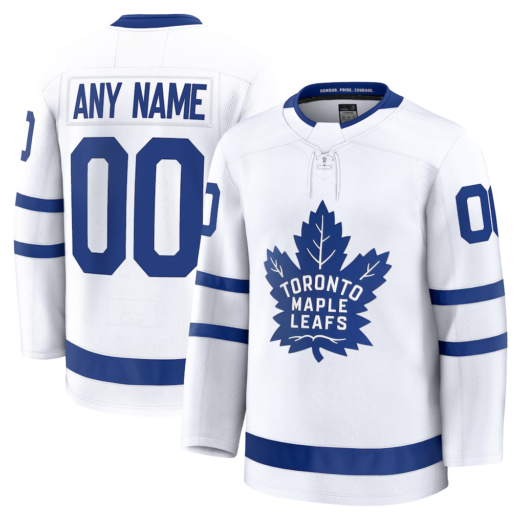 Elroe Custom T.Maple Leafs White Away Premium Jerseys