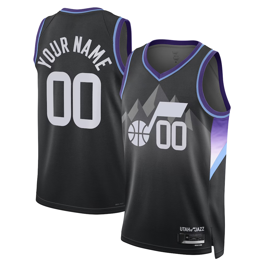 Elroe Custom U.Jazz Black 2025 Swingman Jerseys - Statement Edition