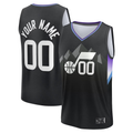 Elroe Custom U.Jazz Fanatics Black Fast Break Jerseys - Statement Editio