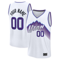 Elroe Custom U.Jazz Fanatics White Fast Break Replica Jerseys - Association Edition