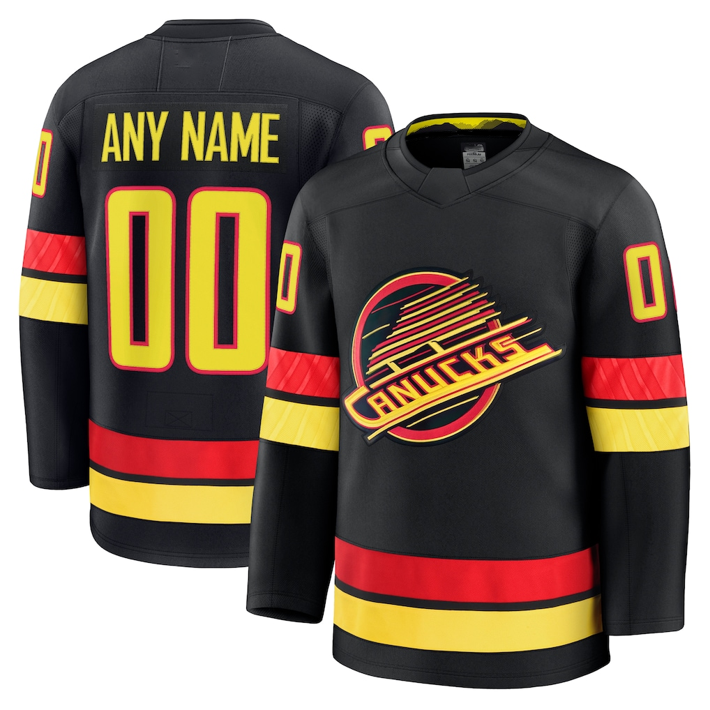 Elroe Custom V.Canucks Black Alternate Premium Jerseys
