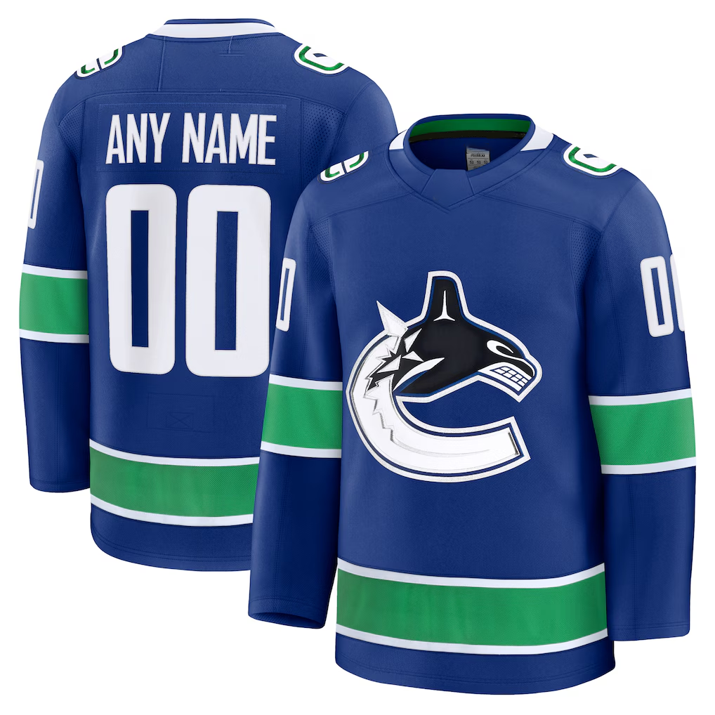 Elroe Custom V.Canucks Blue Home Premium Jerseys