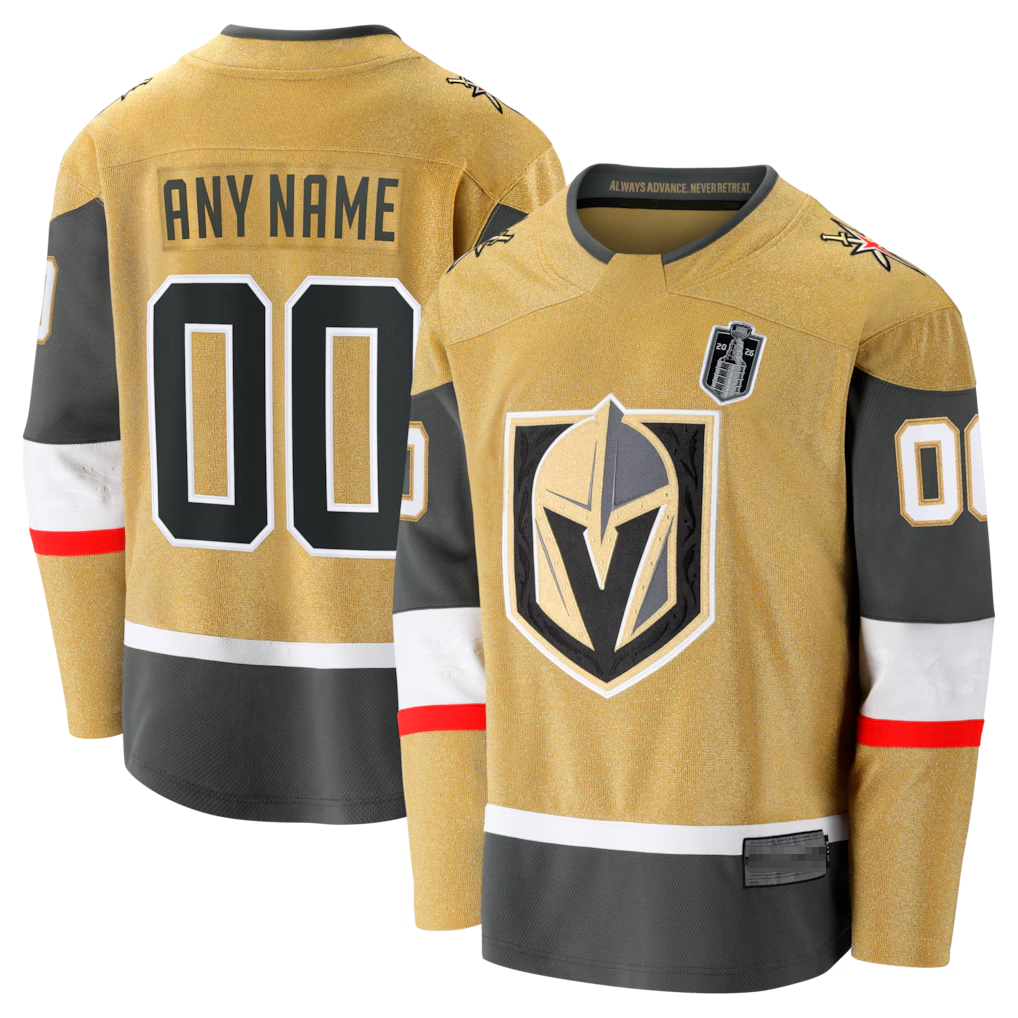 Elroe Custom V.Golden Knights Gold 2026 Stanley Cup Final Breakaway Jerseys