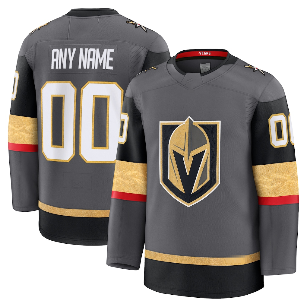 Elroe Custom V.Golden Knights Gray Alternate Premium Jerseys