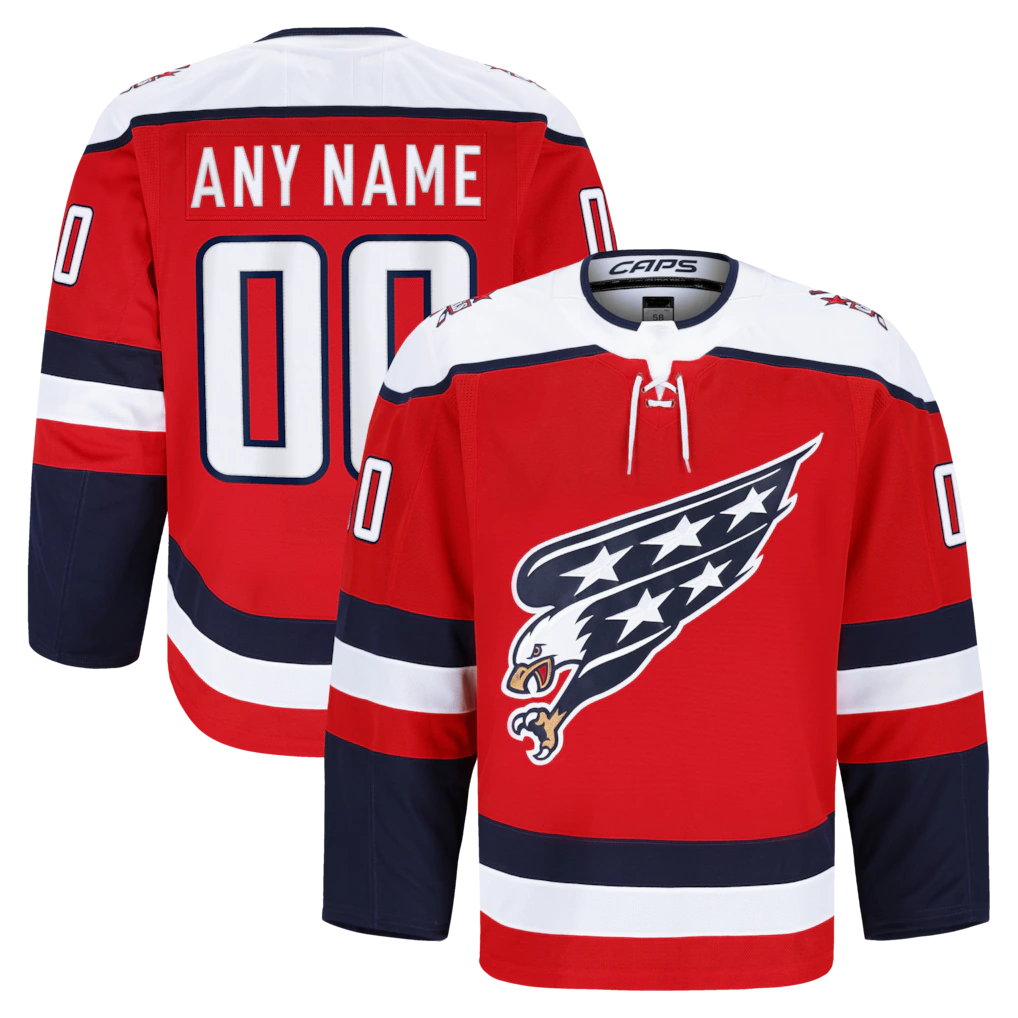 Elroe Custom W.Capitals Red Alternate Authentic Pro Jerseys