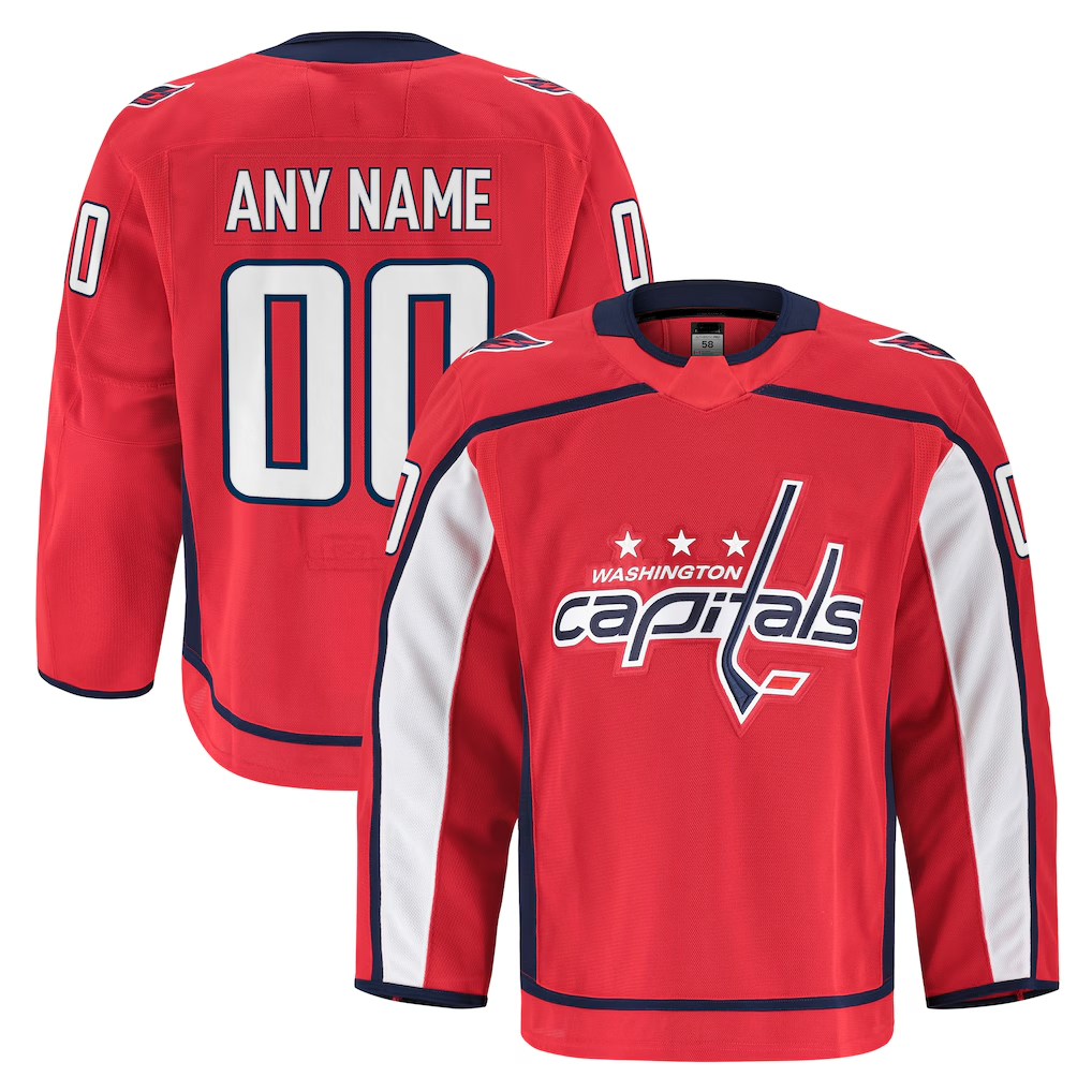 Elroe Custom W.Capitals Red Home Authentic Pro Jerseys