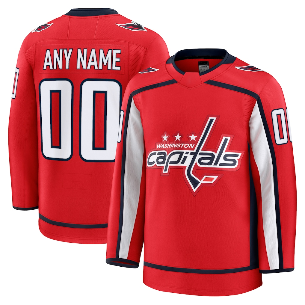 Elroe Custom W.Capitals Red Home Premium Jerseys