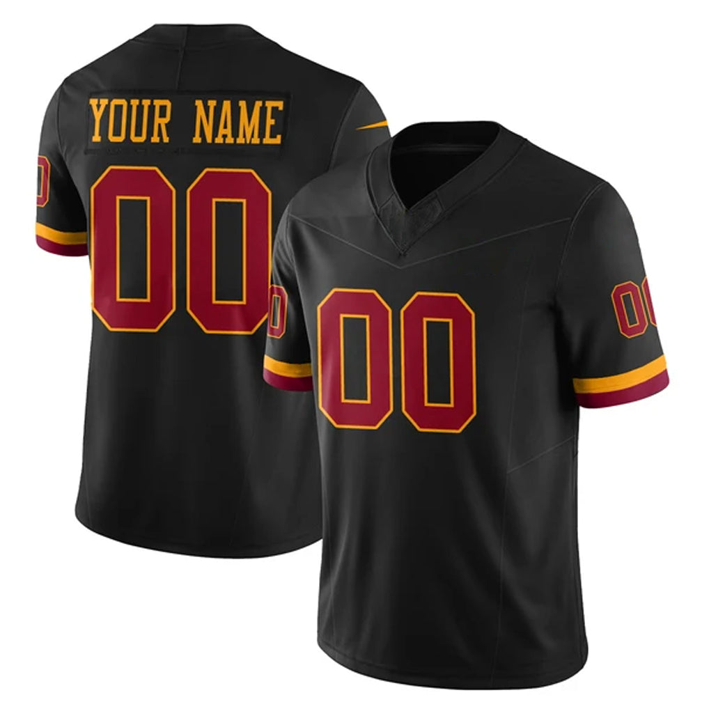 Elroe Custom W.Commanders Black Limited Vapor Home Game Any Name & Numbers Stitched Jerseys