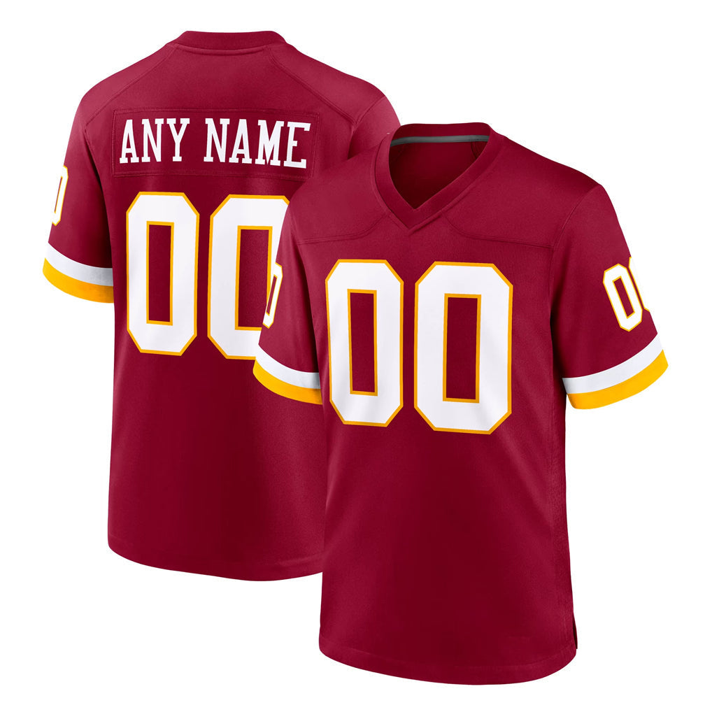 Elroe Custom W.Commanders Burgundy Game Home Any Name & Numbers Stitched Jerseys