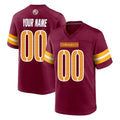 Elroe Custom W.Commanders Burgundy Home Game Any Name & Numbers Stitched Jerseys
