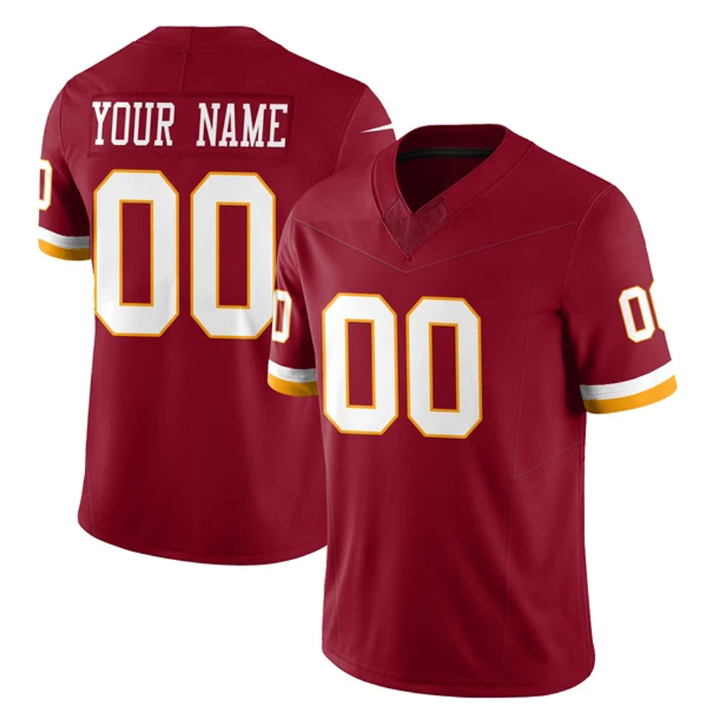 Elroe Custom W.Commanders Burgundy Limited Team Vapor F.U.S.E. Home Game Any Name & Numbers Stitched Jerseys