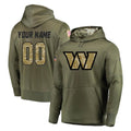 Elroe Custom W.Commanders Olive Salute to Service Pullover Hoodie Limited Home Game Any Name & Numbers Stitched Jerseys