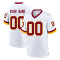 Elroe Custom W.Commanders White Home Game Any Name & Numbers Stitched Jerseys