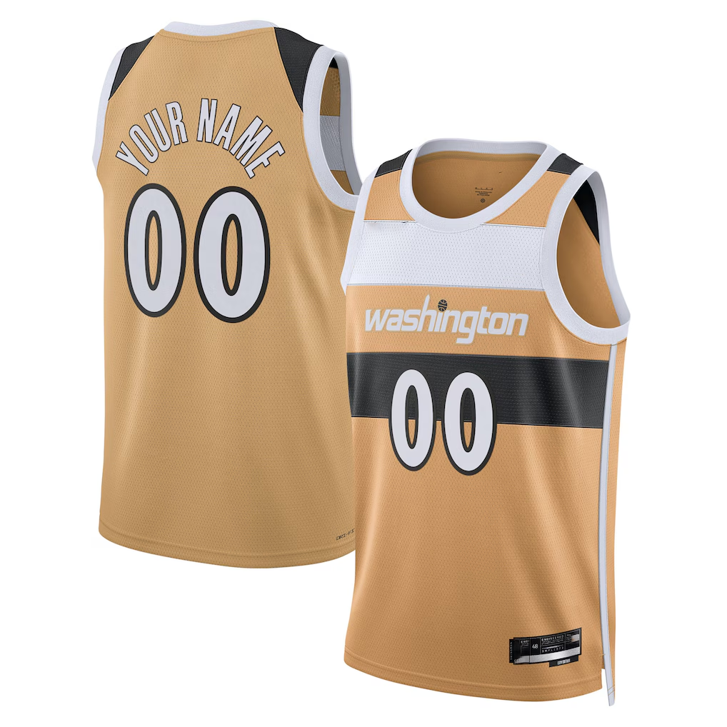 Elroe Custom W.Wizards Gold 2025-26 City Edition Swingman Jerseys