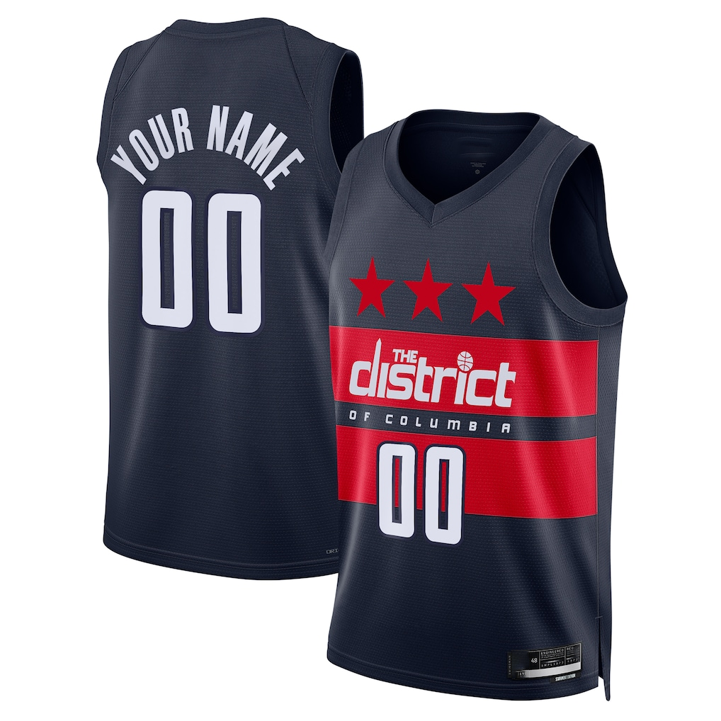 Elroe Custom W.Wizards Navy 2024-25 Swingman Jerseys - Statement Edition