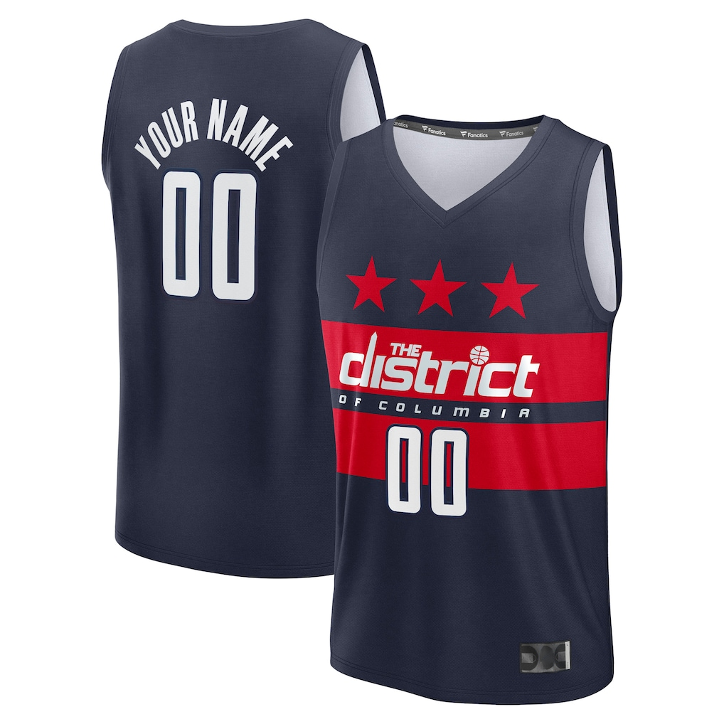Elroe Custom W.Wizards Navy Fast Break Jerseys - Statement Edition