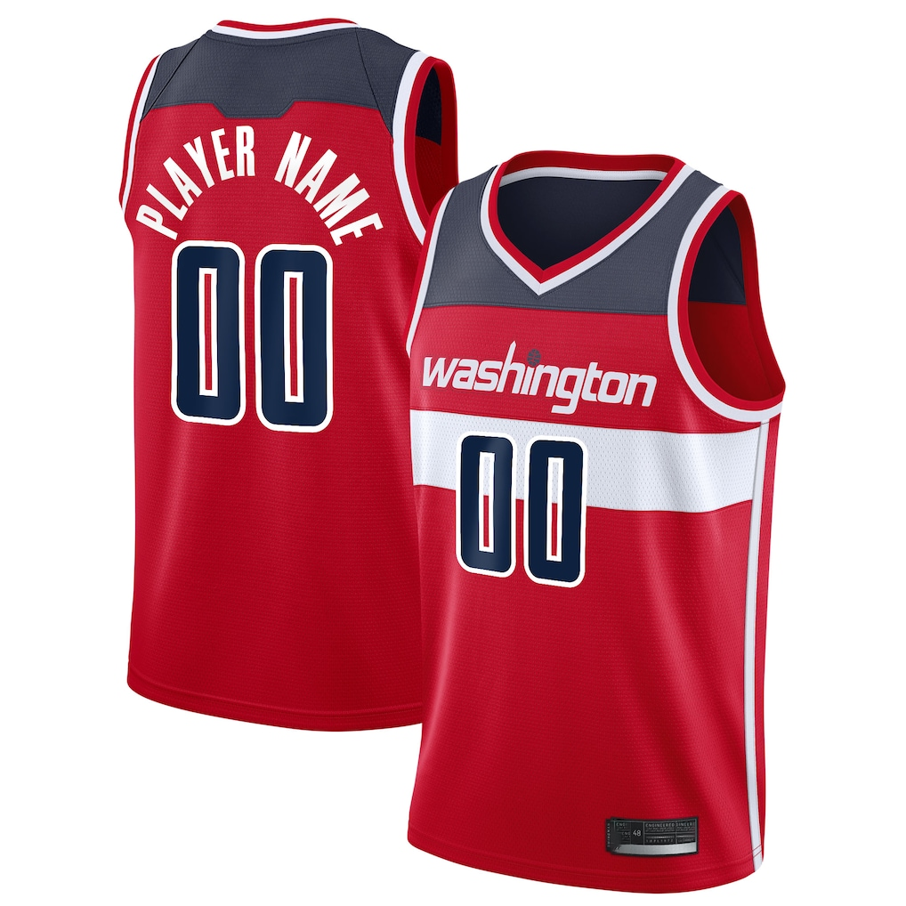 Elroe Custom W.Wizards Red 2020-21 Swingman Jerseys - Icon Edition
