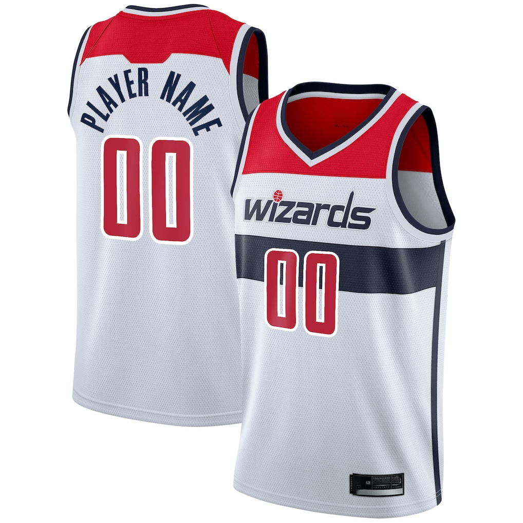 Elroe Custom W.Wizards White 2020-21 Swingman Jerseys - Association Edition
