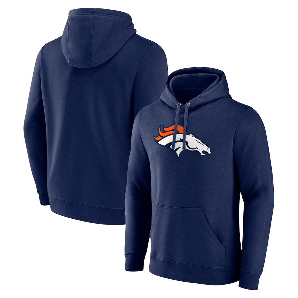 Elroe D.Broncos Navy Pullover Hoodie Limited Blank Player Stitched Jerseys